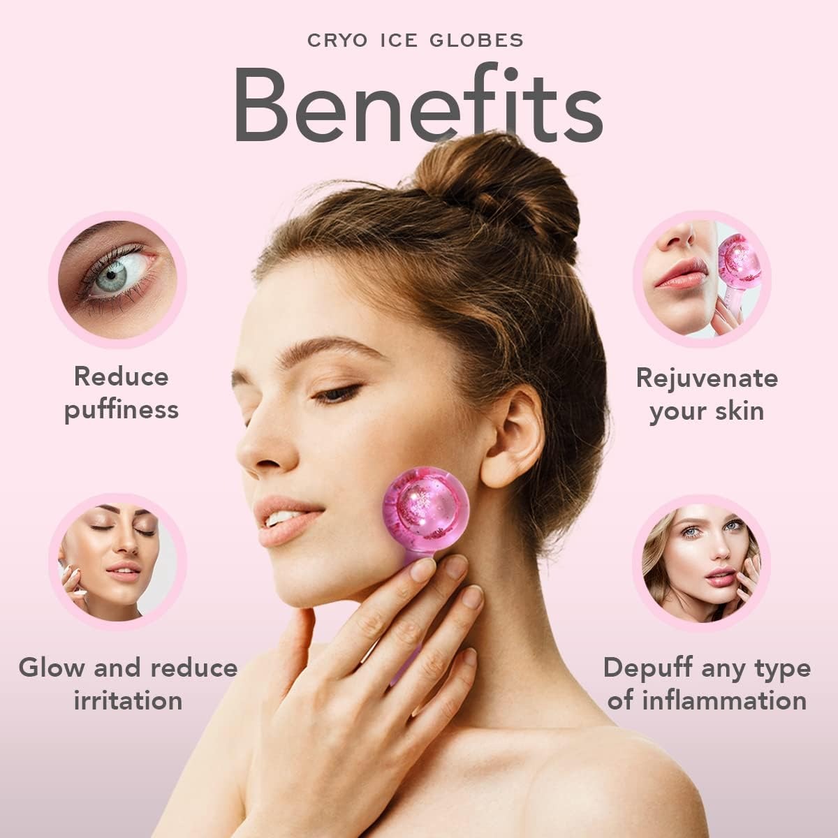 Crystal ball Ice face Massager