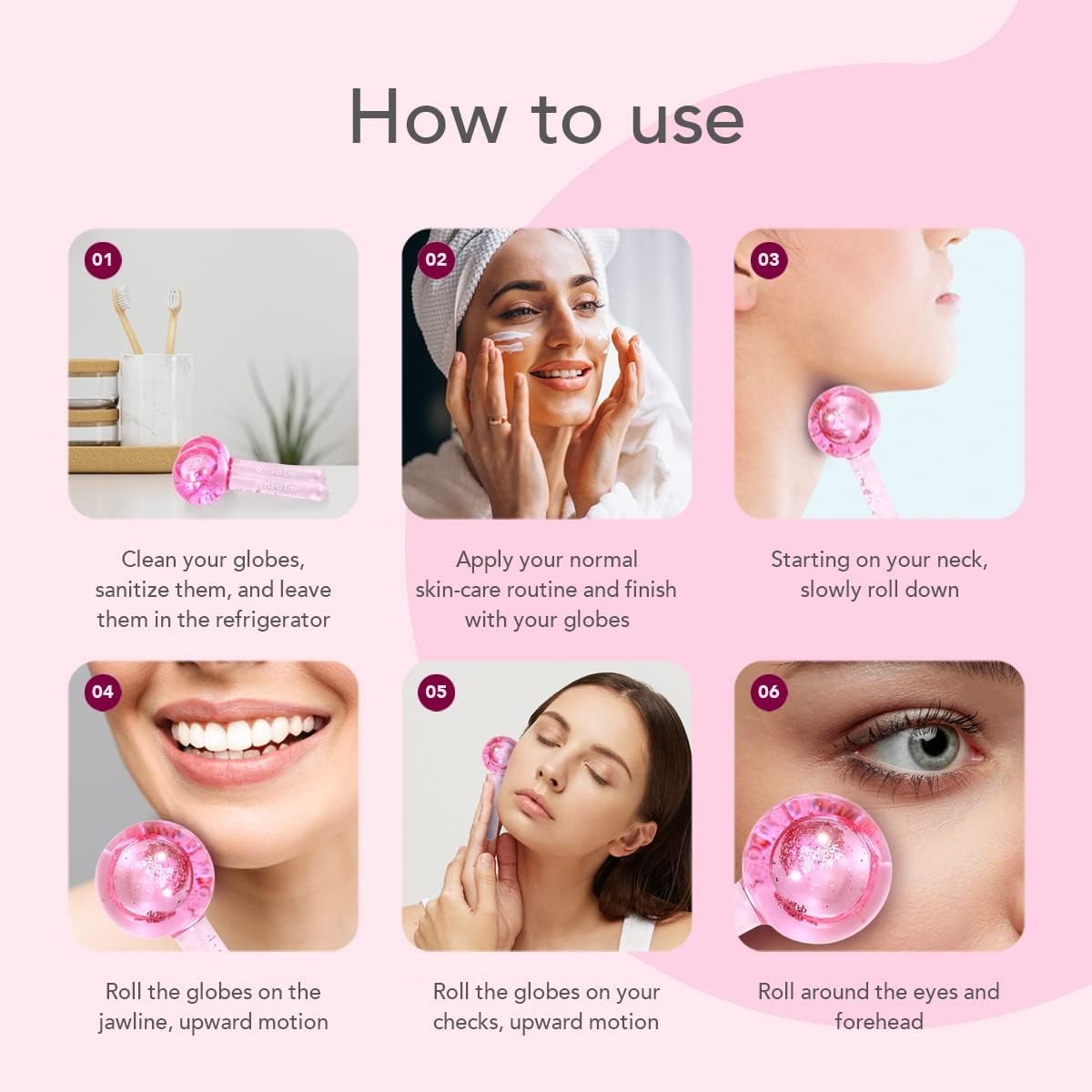 Crystal ball Ice face Massager