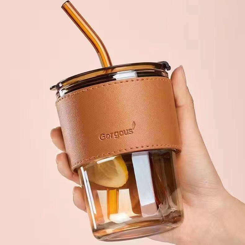 Tumbler Coffee Mug (Leather Covered)