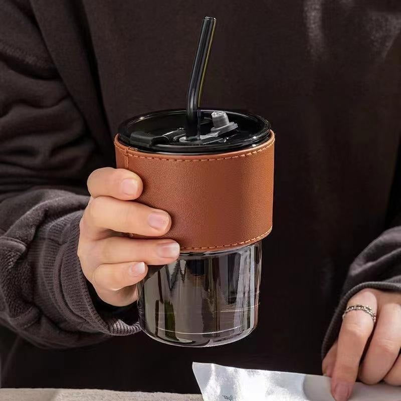 Tumbler Coffee Mug (Leather Covered)