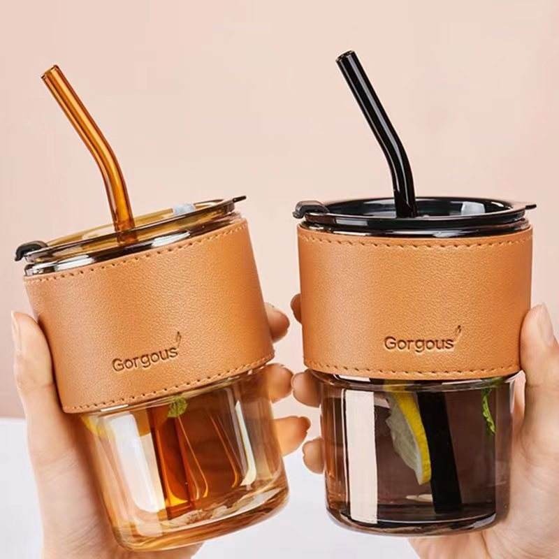 Tumbler Coffee Mug (Leather Covered)