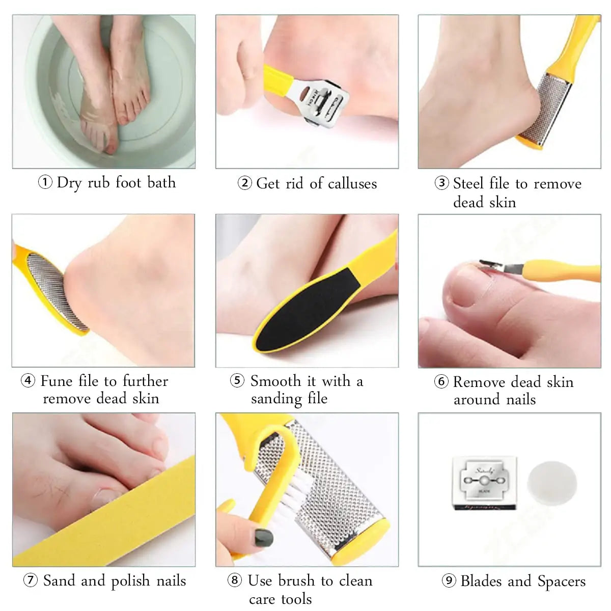 10 in 1 Women Pedicure Tools kit