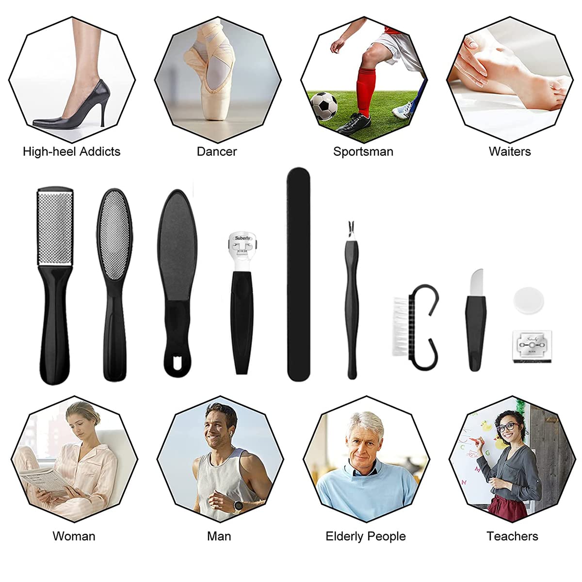 10 in 1 Women Pedicure Tools kit